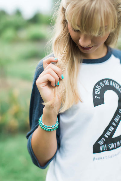 Crystal Seas Stacked Bracelet