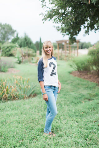 The Two Year Raglan tee