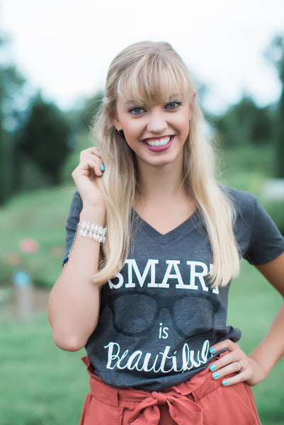 Smart is Beautiful "Nerd Girl" V-neck tee