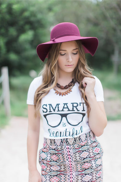 Smart is Beautiful "Nerd Girl" V-neck tee